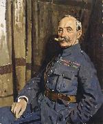 Sir William Orpen Marshal Foch,OM oil painting